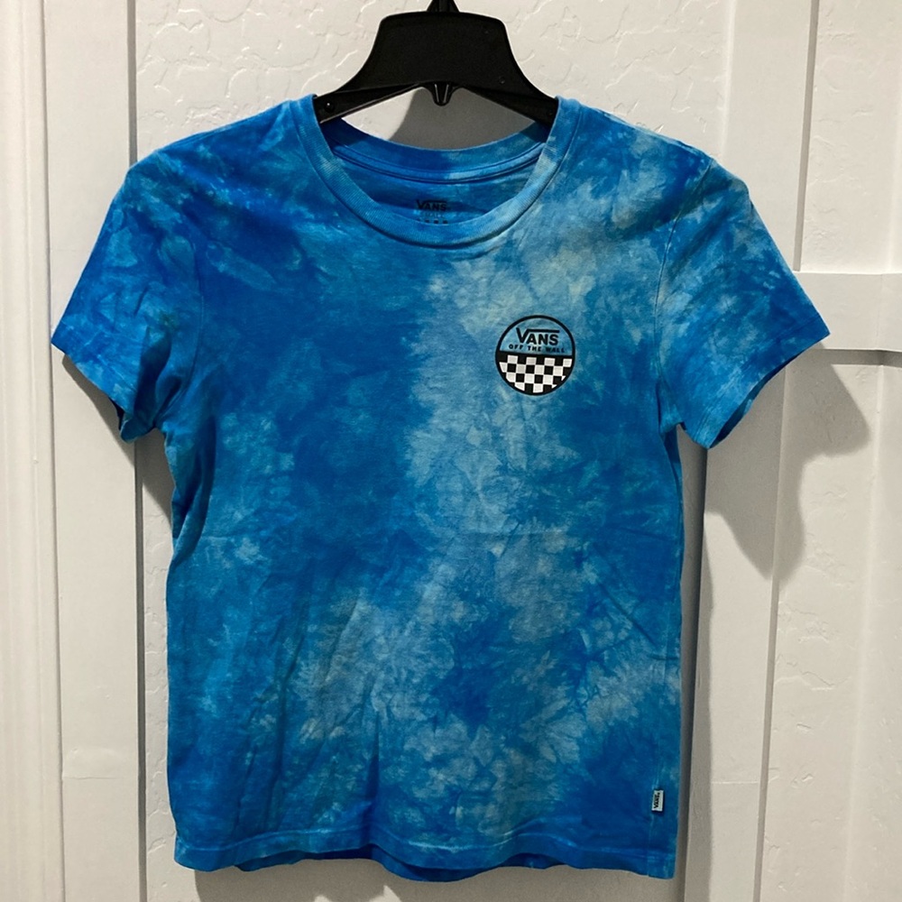 Blue Vans tie-dye short sleeve shirt small